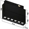 Светильник SPOT BLACK BOOK MAGNETIC S20 48V 8W 36° CRI90 OSRAM 3000K | Черный корпус L112хW22хH110mm