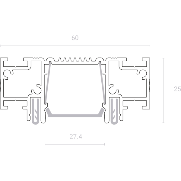 Световая линия Slim Canyon, черная