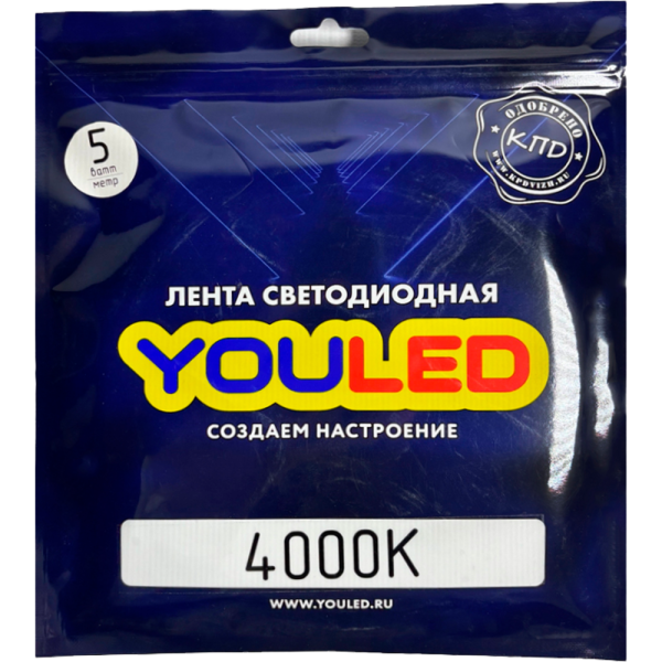 Лента светодиодная YOULED  5W 4000K 70/м 8мм
