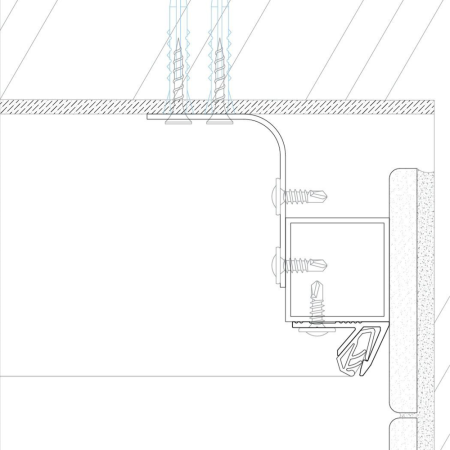 Теневой потолочный профиль LAMBO PT (Черный) 2м