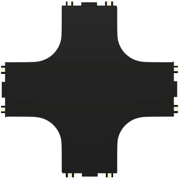 Х- соединитель потолок-потолок для шинопровода H5, Black