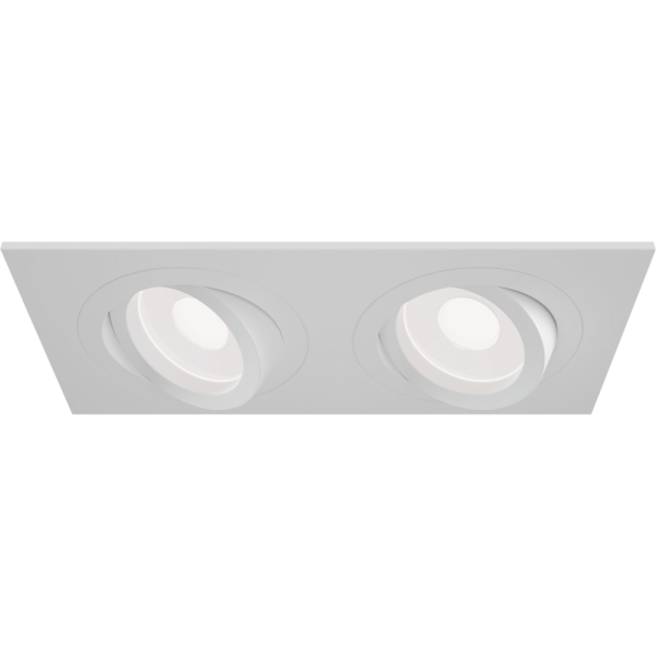 Светильник встраиваемый CITY DL X2 MR16 ALU WHITE | 172х92(75)x25mm
