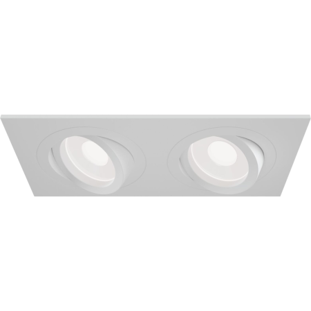 Светильник встраиваемый CITY DL X2 MR16 ALU WHITE | 172х92(75)x25mm