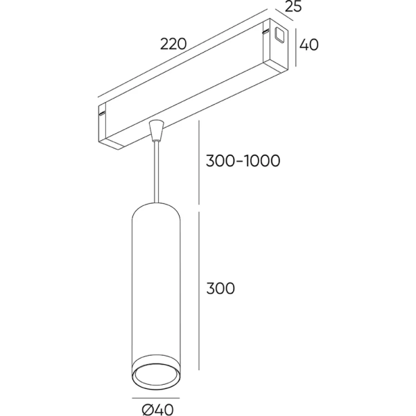 DK8008-BK Подвесной светильник SMART HANG 9W DIM 2700K-6000K черный