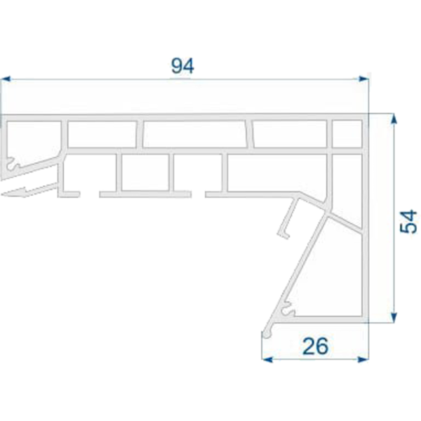 ПВХ Карниз Г двухрядный 3,6м Чебоксарский