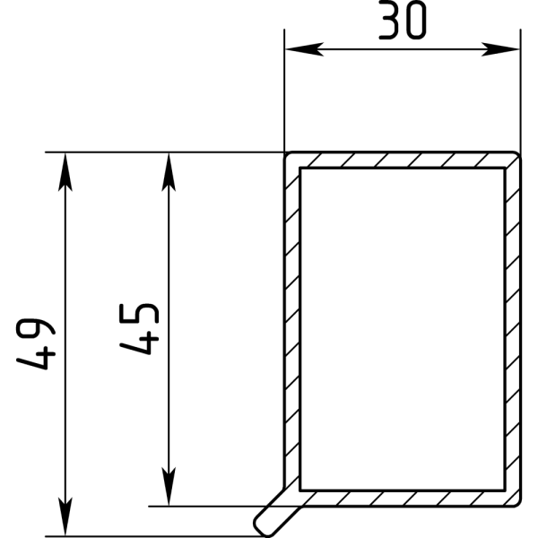 Брус  ПВХ 2,5м 30*45мм Седьмое небо