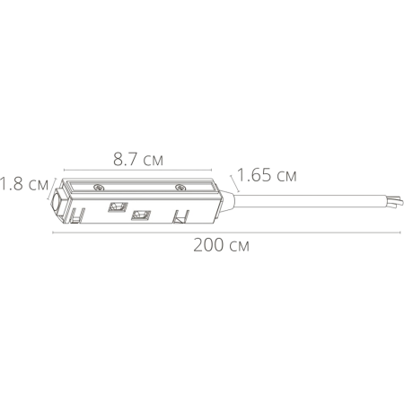 A480206 Коннектор-токоподвод для магнитного шинопровода Arte Lamp LINEA-ACCESSORIES