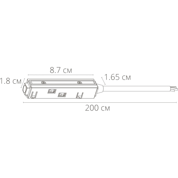 A480206 Коннектор-токоподвод для магнитного шинопровода Arte Lamp LINEA-ACCESSORIES