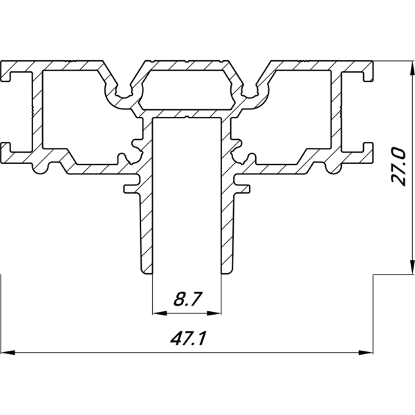 Комплект ПФ-11070  IZI EURO 04 черный+профиль замок ФАП-1, IZI ZAMOK 01 белый 2м