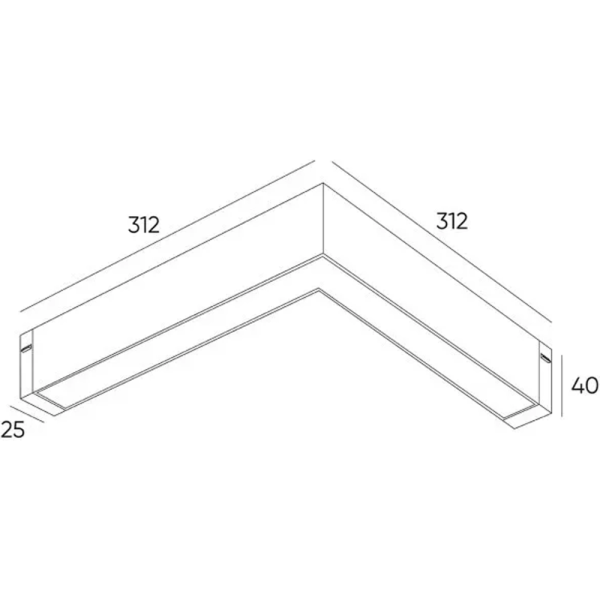 DK8014-BK Угловой  светильник SMART LINEAR ANGLE 18W DIM 3000K-6000к черный
