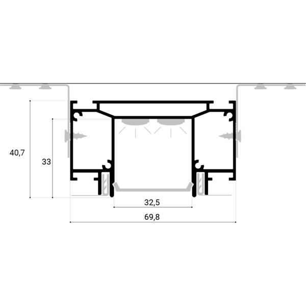 Профильная система SLOTT Line, черная