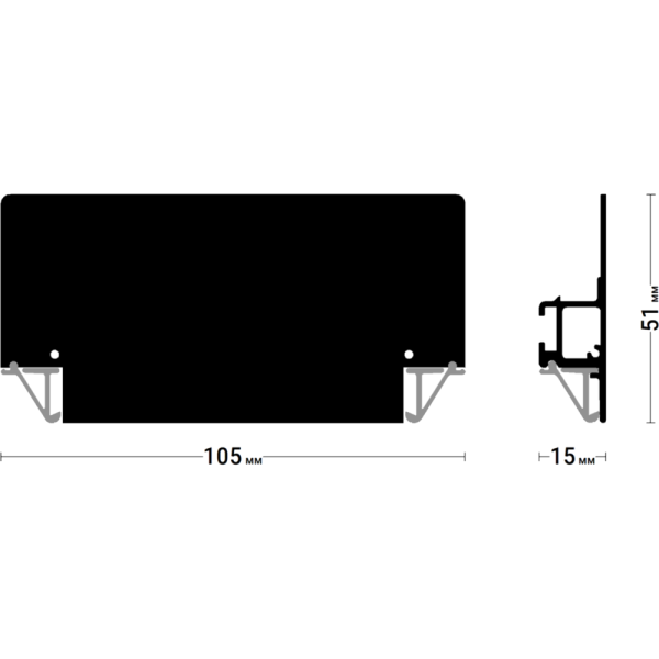 Заглушка ПФ-8888  IZI KARNIZ2 05 - карниз белая