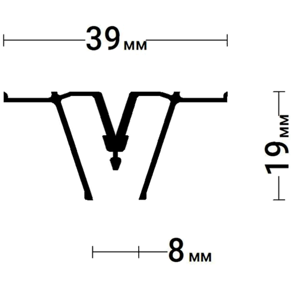 Багет разделительный ПВХ 2,5м.