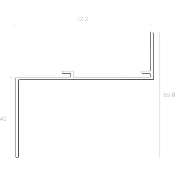Парящий профиль для натяжных потолков SLOTT VILLAR Base, черный