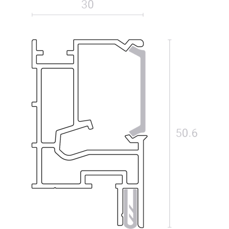 Парящий профиль для натяжных потолков SLOTT VILLAR Kit 2.0, черный