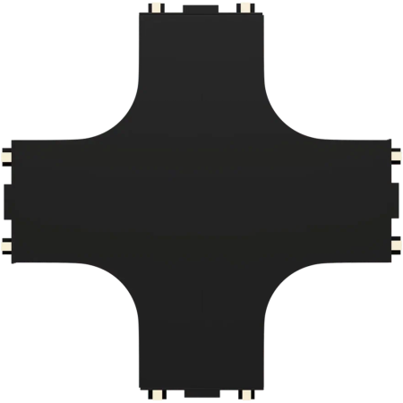 Х- соединитель потолок-потолок для шинопровода H5, Black | 27333