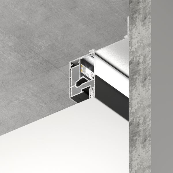 Парящий профиль для натяжных потолков SLOTT VILLAR Base, белый