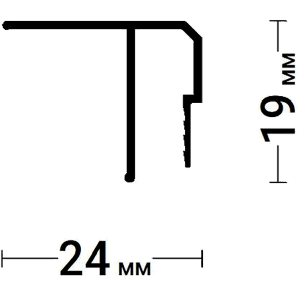 Багет AL потолочный 2,5м