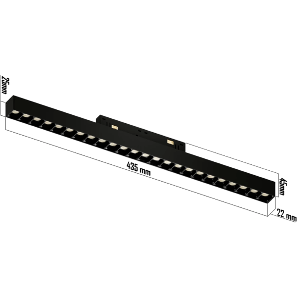 Светильник LINER BLACK MASK MAGNETIC S20 48V 24W 36° 3000-6000K TRIX CRI90 OSRAM | Черный корпусL435