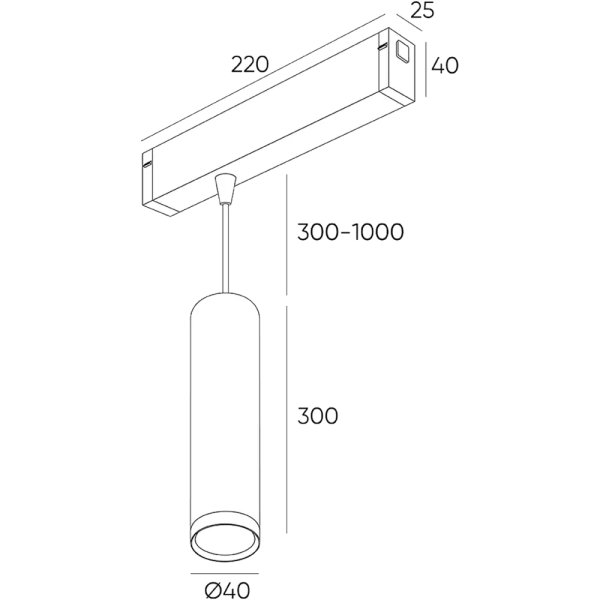 DK8008-WH Подвесной светильник SMART SPOT 9W DIM 2700K-6000K белый