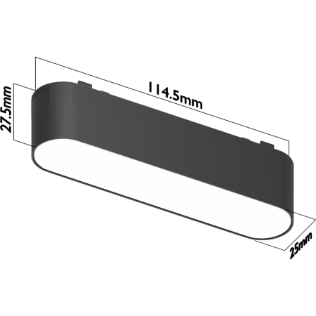 Светильник LINER MAGNETIC H5 48V 6W 120° 2400-6000K Tuya Smart OSRAM | Black 115х25х25mm | 27363