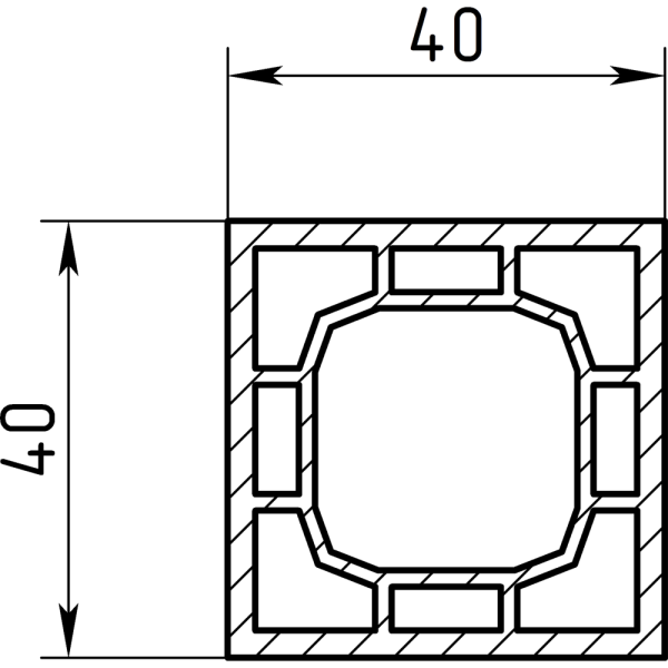 БРУС ПВХ 2м Атриум ( 40*40)