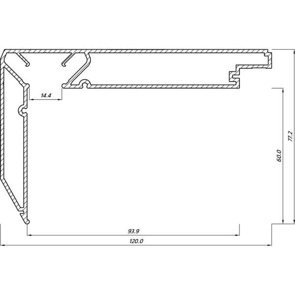 Багет AL ПФ-11263 Standart01 60 Led  2м