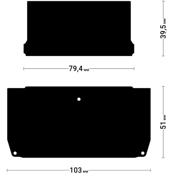 Заглушка торцевая к 122-311 GARDINA 2 05, черная, пластик ( левый/правый, комплект 2шт)