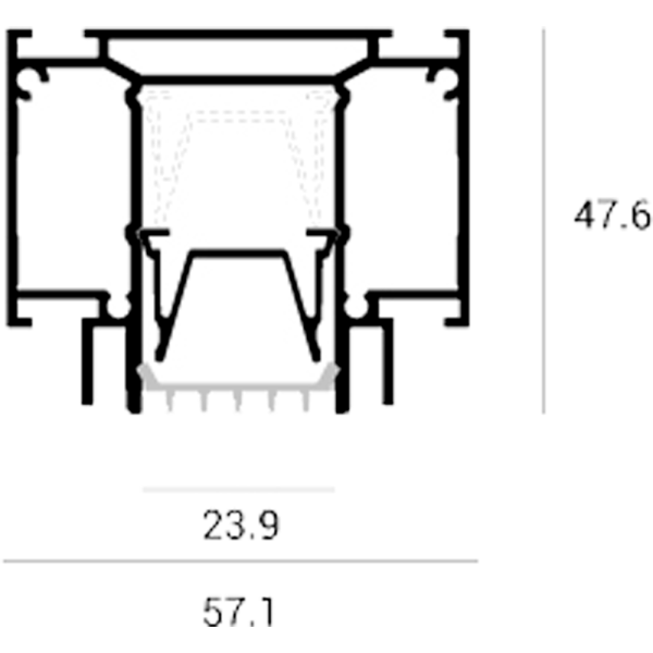 Профильная система SLOTT Canyon, черная 3.0 2м