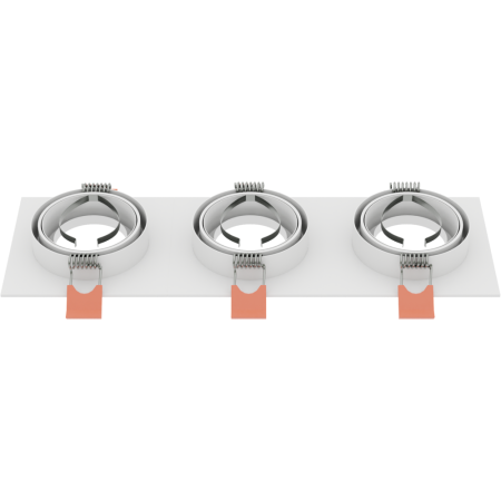 Светильник встраиваемый CITY DL X3 MR16 ALU WHITE | 257х92(75)x25mm