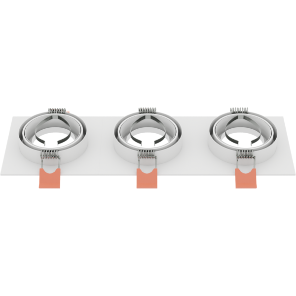 Светильник встраиваемый CITY DL X3 MR16 ALU WHITE | 257х92(75)x25mm