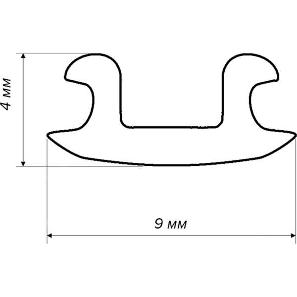 Вставка для ПК-14/ПК-16, узкая RU, черная