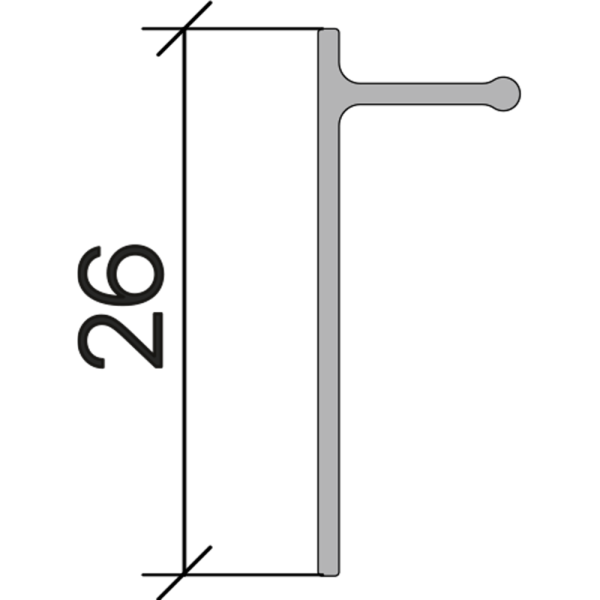 Alteza Профиль Бампер AL Р-50 Черный Мат (2м)
