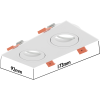 Светильник встраиваемый CITY DL X2 MR16 ALU BLACK | 172х92(75)x25mm