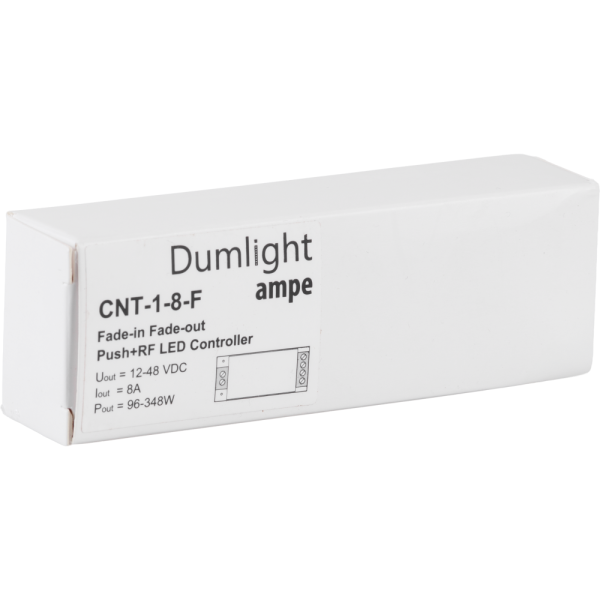 Контроллер Ampe CNT-1-8-F, DIM (lдля одноцветной ленты) 8A, 12-48vDC, регулировка плавного включения