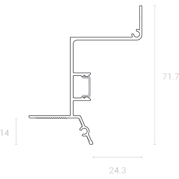 Парящий профиль GIPPS VILLAR 2.0, черный