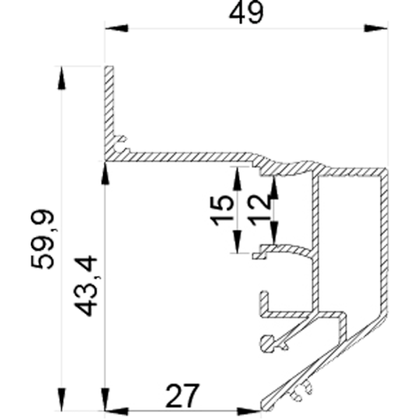Профиль LumFer Volat (2м) черный мат АХ-5067