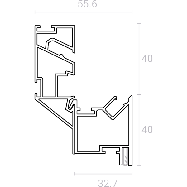 Конструктивный профиль TRAYLIN белый, 2м