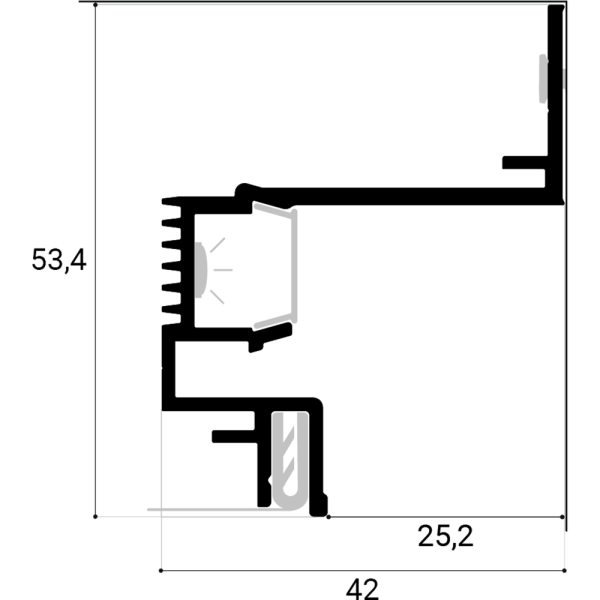 Парящий профиль SLOTT VILLAR MINI, белый