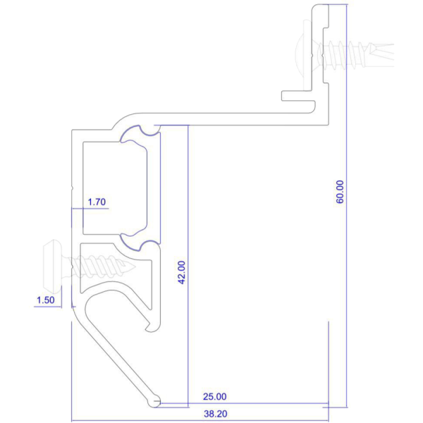 Профиль для интерьерной подсветки FENIX OPTI БЕЛЫЙ комплект 2м