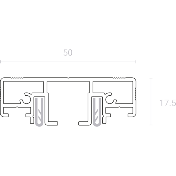 Карнизный профиль SLIM Road 01, белый 2м