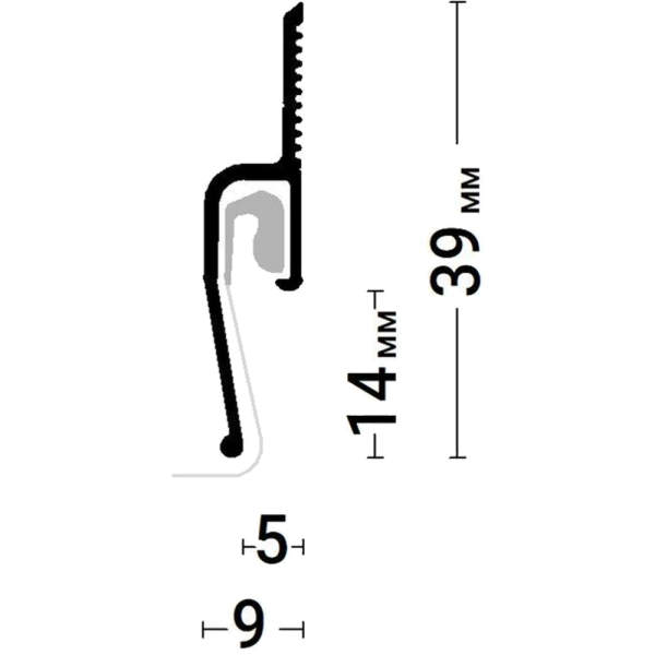 Багет AL ПФ-8244 - EURO 01 - теневой черный мини