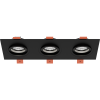 Светильник встраиваемый CITY DL X3 MR16 ALU BLACK | 257х92(75)x25mm