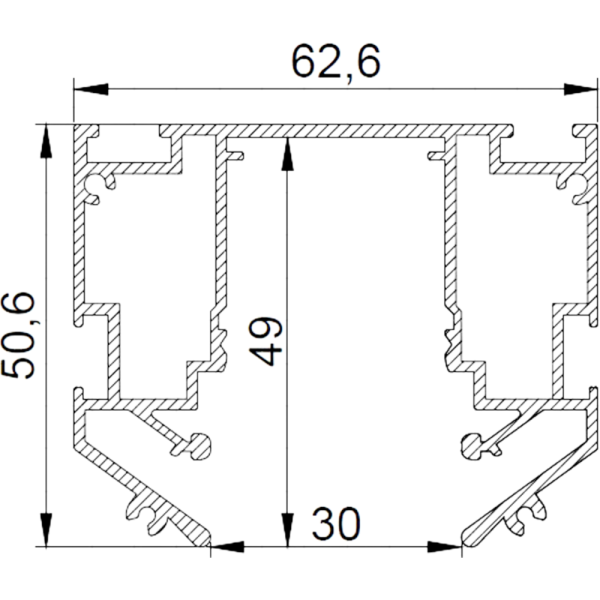 Прфилль LumFer Track 25 (220v) черный мат AX-5343-1