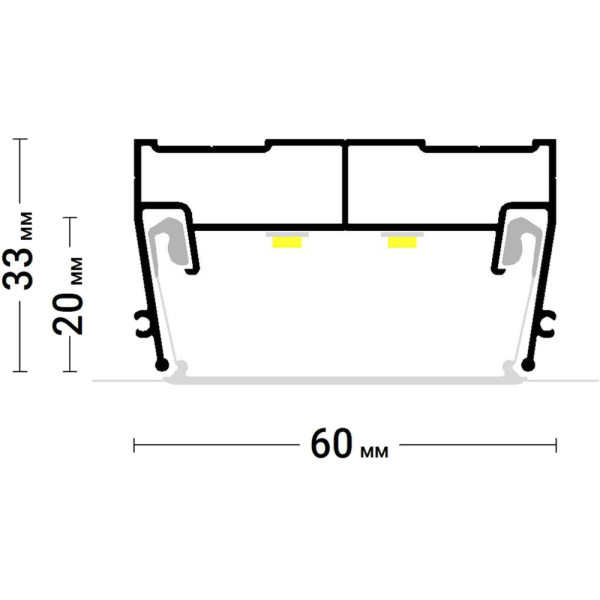 Багет AL ПФ-7320 - LINE 50 - световые линии под 5см
