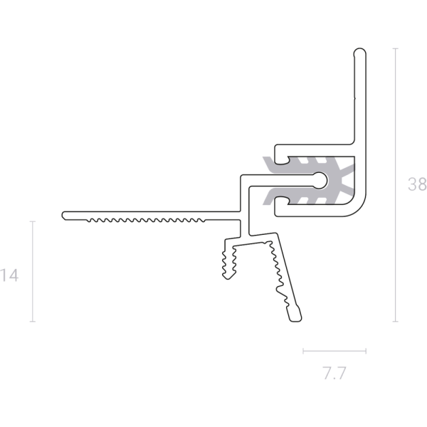 Демпферный теневой профиль Kraab Gipps
