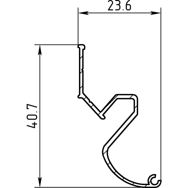 Профиль RAUND BAZA  черный, 2м
