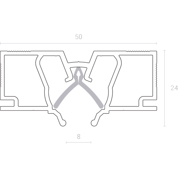 Разделительный профиль SLIM R