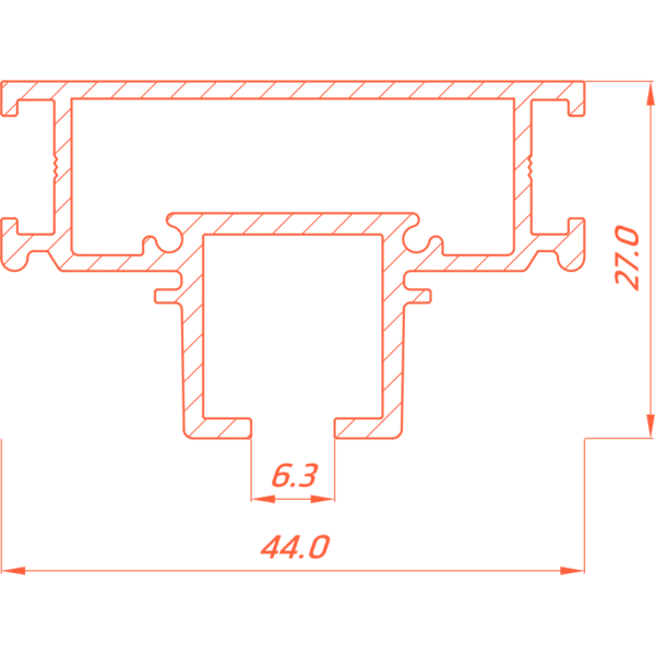 Комплект  ПФ-10174  IZI KARNIZ 01 - карниз черн. 1 ряд 2,0м + проф замокФАП-1  IZI ZAMOK 01 бел. 2м