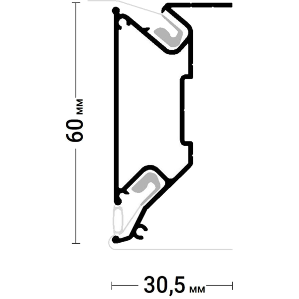 Багет AL ПФ-8153 - BRUS 03 - брус уровни, черный